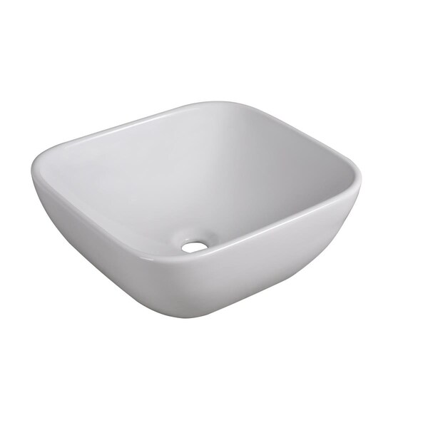 Sfc Center White Artistic Porcelain Vessel Bathroom Sink, 18.125 x 16.375 x 6.875 in. TP-7812 - main